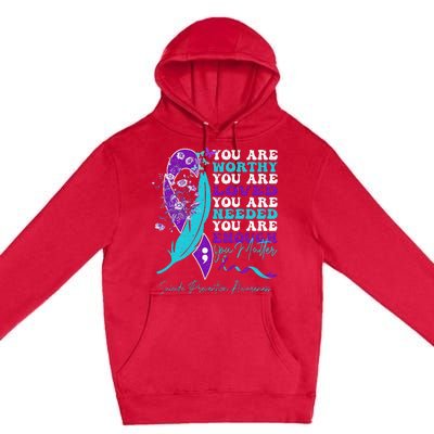 Breast Cancer Support Pink Ribbon Breast Cancer Awareness Premium Pullover Hoodie