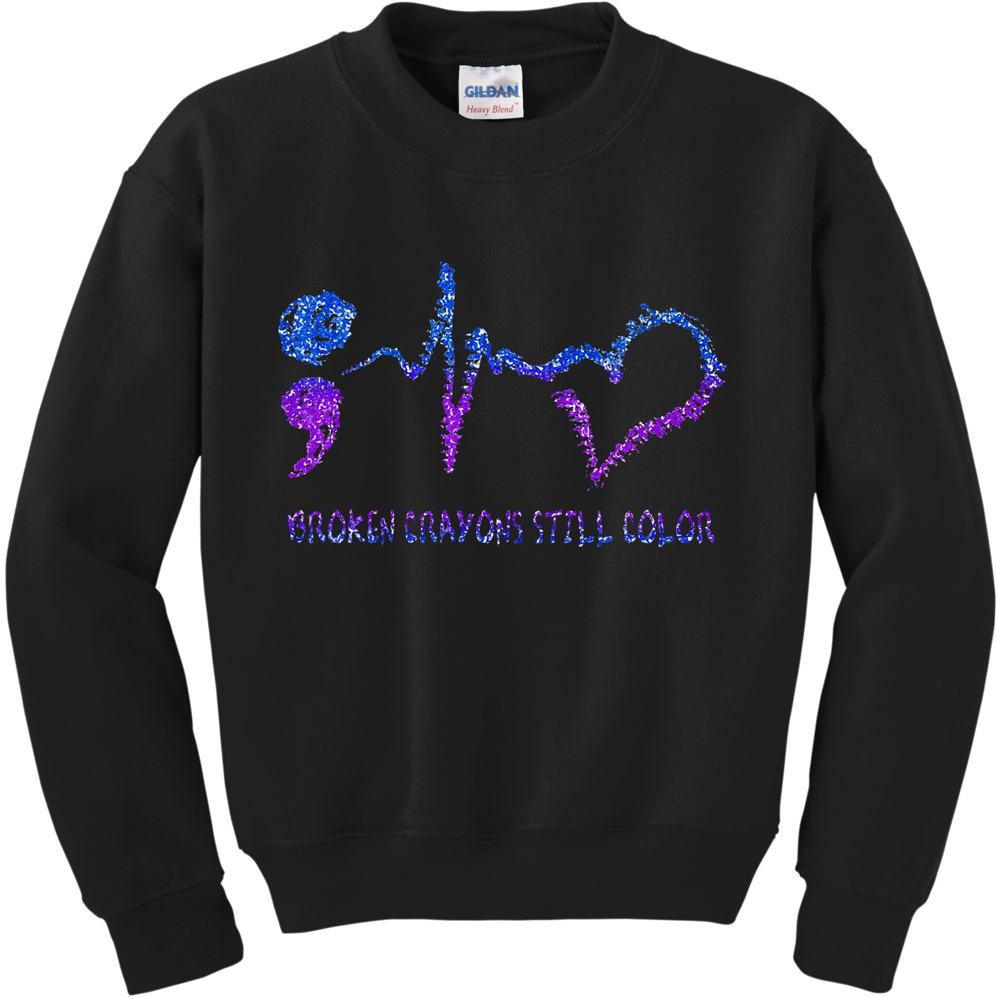 Broken Crayons Still Color Suicide Prevention Awareness Kids Sweatshirt