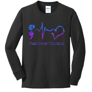 Broken Crayons Still Color Suicide Prevention Awareness Kids Long Sleeve Shirt