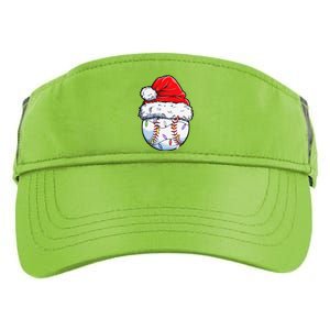 Baseball Christmas Santa Hat Funny Baseball Xmas Holiday Adult Drive Performance Visor