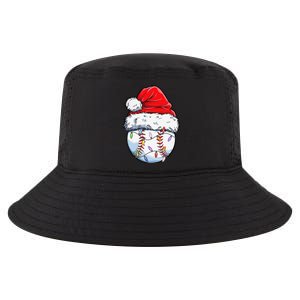 Baseball Christmas Santa Hat Funny Baseball Xmas Holiday Cool Comfort Performance Bucket Hat