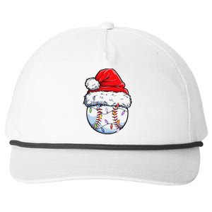 Baseball Christmas Santa Hat Funny Baseball Xmas Holiday Snapback Five-Panel Rope Hat