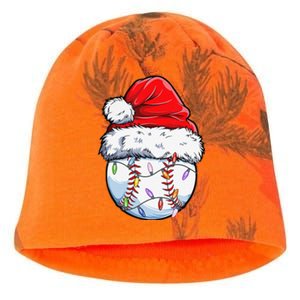 Baseball Christmas Santa Hat Funny Baseball Xmas Holiday Kati - Camo Knit Beanie