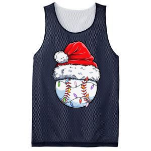 Baseball Christmas Santa Hat Funny Baseball Xmas Holiday Mesh Reversible Basketball Jersey Tank