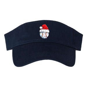 Baseball Christmas Santa Hat Funny Baseball Xmas Holiday Valucap Bio-Washed Visor