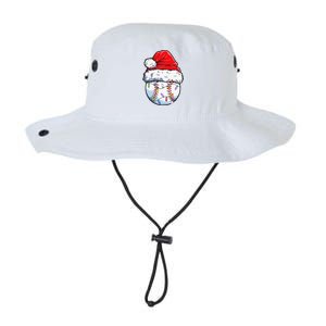 Baseball Christmas Santa Hat Funny Baseball Xmas Holiday Legacy Cool Fit Booney Bucket Hat