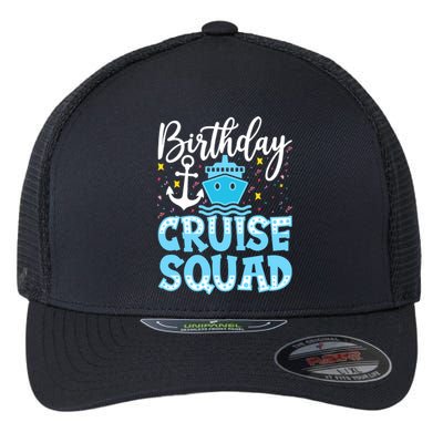 Birthday Cruise Squad Cruising Vacation Funny Crew Flexfit Unipanel Trucker Cap