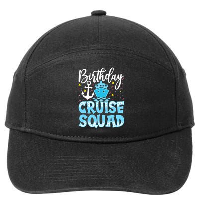 Birthday Cruise Squad Cruising Vacation Funny Crew 7-Panel Snapback Hat