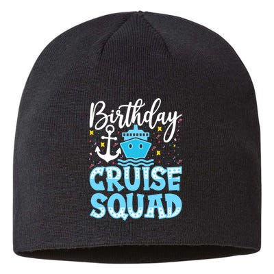 Birthday Cruise Squad Cruising Vacation Funny Crew Sustainable Beanie