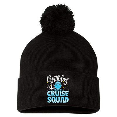 Birthday Cruise Squad Cruising Vacation Funny Crew Pom Pom 12in Knit Beanie