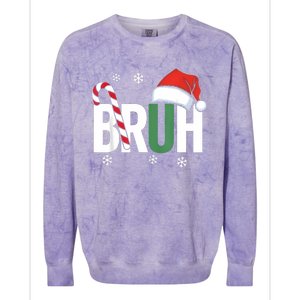 Bruh Christmas Santa Happy Christmas Family Xmas Christmas Colorblast Crewneck Sweatshirt