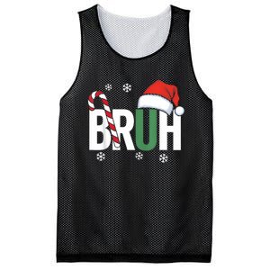 Bruh Christmas Santa Happy Christmas Family Xmas Christmas Mesh Reversible Basketball Jersey Tank