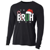 Bruh Christmas Santa Happy Christmas Family Xmas Christmas Cooling Performance Long Sleeve Crew