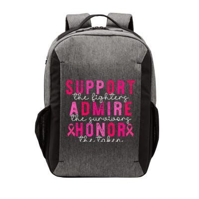 Breast Cancer Support Admire Honor Breast Cancer Vector Backpack