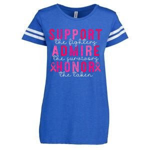 Breast Cancer Support Admire Honor Breast Cancer Enza Ladies Jersey Football T-Shirt