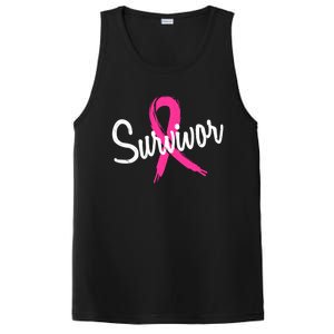 Breast Cancer Survivor Pink Ribbon Awareness Gift PosiCharge Competitor Tank