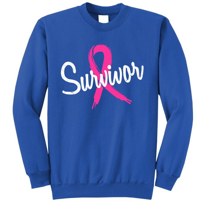 Breast Cancer Survivor Pink Ribbon Awareness Gift Sweatshirt