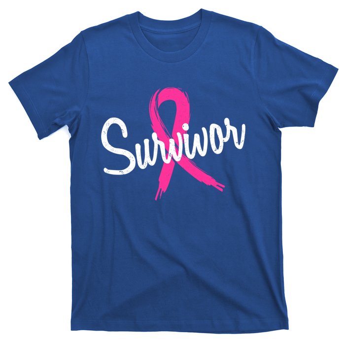 Breast Cancer Survivor Pink Ribbon Awareness Gift T-Shirt