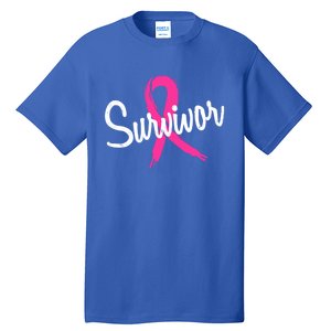 Breast Cancer Survivor Pink Ribbon Awareness Gift Tall T-Shirt