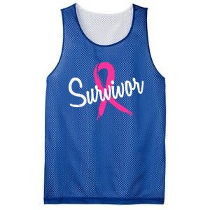 Breast Cancer Survivor Pink Ribbon Awareness Gift Mesh Reversible Basketball Jersey Tank