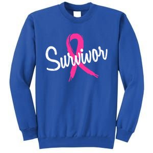 Breast Cancer Survivor Pink Ribbon Awareness Gift Tall Sweatshirt