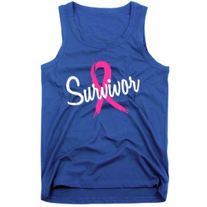 Breast Cancer Survivor Pink Ribbon Awareness Gift Tank Top