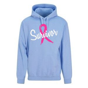 Breast Cancer Survivor Pink Ribbon Awareness Gift Unisex Surf Hoodie