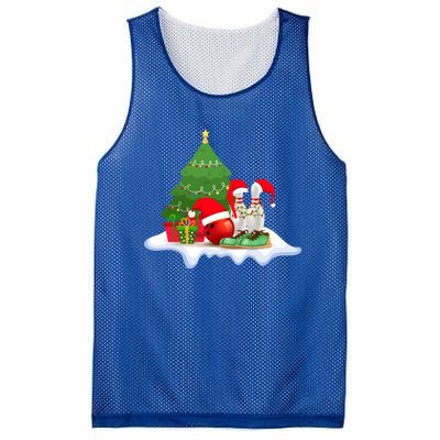 Bowling Christmas Santa Hat Funny Bowling Lover Xmas Cool Gift Mesh Reversible Basketball Jersey Tank