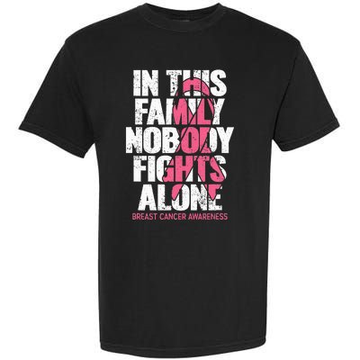 Breast Cancer Support Vintage Family Breast Cancer Awareness Garment-Dyed Heavyweight T-Shirt