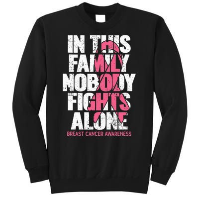 Breast Cancer Support Vintage Family Breast Cancer Awareness Sweatshirt