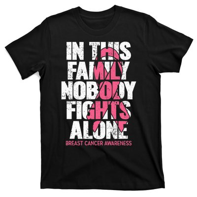 Breast Cancer Support Vintage Family Breast Cancer Awareness T-Shirt