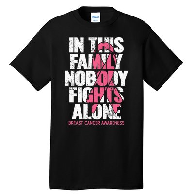 Breast Cancer Support Vintage Family Breast Cancer Awareness Tall T-Shirt