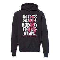 Breast Cancer Support Vintage Family Breast Cancer Awareness Premium Hoodie