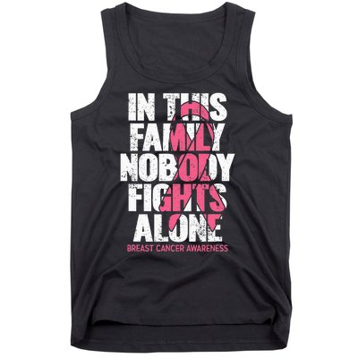 Breast Cancer Support Vintage Family Breast Cancer Awareness Tank Top