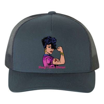 Breast Cancer Strong Warrior Latina Girl Unbreakable Gift Yupoong Adult 5-Panel Trucker Hat