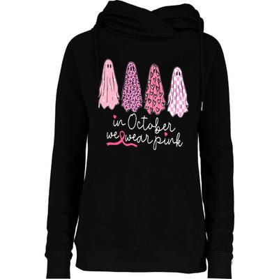 Breast Cancer Support Squad Womens Funnel Neck Pullover Hood