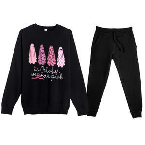 Breast Cancer Support Squad Premium Crewneck Sweatsuit Set