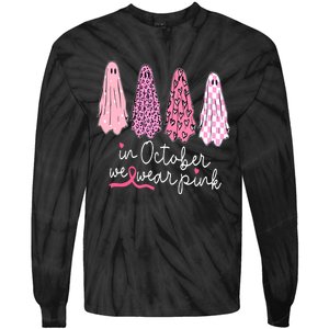 Breast Cancer Support Squad Tie-Dye Long Sleeve Shirt