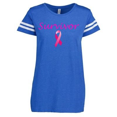 Breast Cancer Survivor Gift Pink Ribbon Support Love Enza Ladies Jersey Football T-Shirt