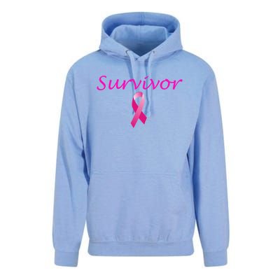 Breast Cancer Survivor Gift Pink Ribbon Support Love Unisex Surf Hoodie