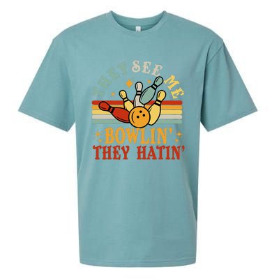 Berkeley Californiabowlingthey See Me Bowling They Hatin Sueded Cloud Jersey T-Shirt