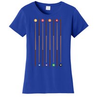 Biliard Cue Stick And 8 Pool Balls Awesome Game Meaningful Gift Cool Gift Women's T-Shirt