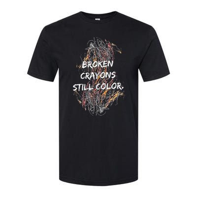 Broken Crayons Still Color Softstyle® CVC T-Shirt