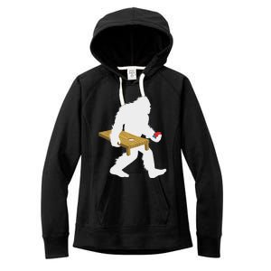 Bigfoot Cornhole Sasquatch Cryptid Bag Tossing Game Women's Fleece Hoodie