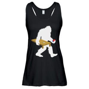 Bigfoot Cornhole Sasquatch Cryptid Bag Tossing Game Ladies Essential Flowy Tank