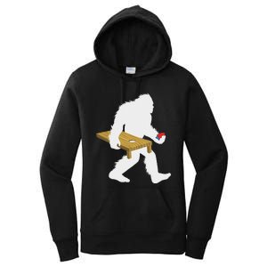 Bigfoot Cornhole Sasquatch Cryptid Bag Tossing Game Women's Pullover Hoodie