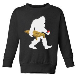 Bigfoot Cornhole Sasquatch Cryptid Bag Tossing Game Toddler Sweatshirt