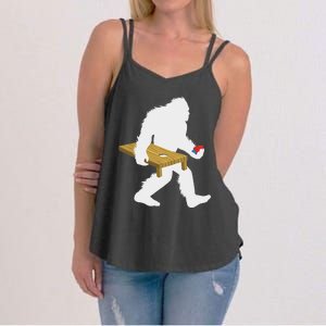 Bigfoot Cornhole Sasquatch Cryptid Bag Tossing Game Women's Strappy Tank