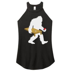 Bigfoot Cornhole Sasquatch Cryptid Bag Tossing Game Women's Perfect Tri Rocker Tank