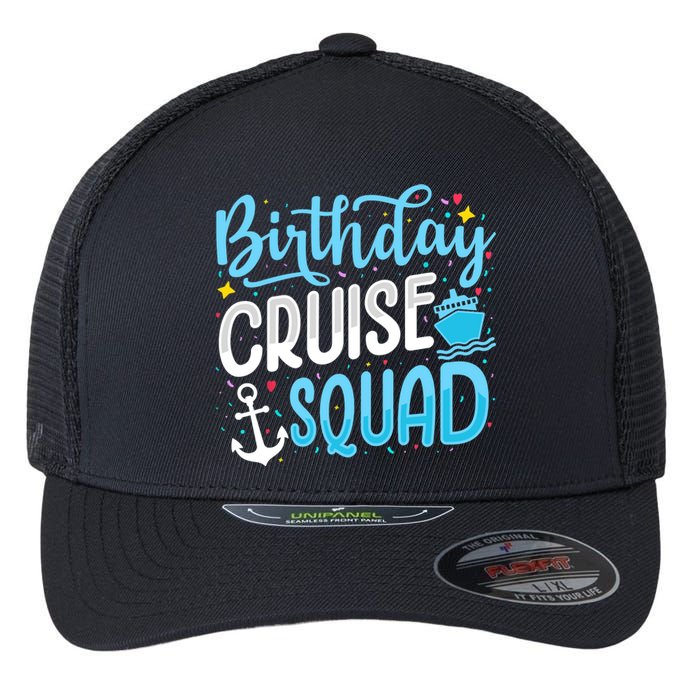 Birthday Cruise Squad Cruising Vacation Funny Crew Flexfit Unipanel Trucker Cap